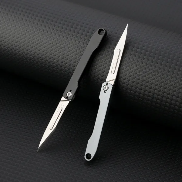 Aluminum Alloy Mini Folding Knife with 10 Blades - Image 5