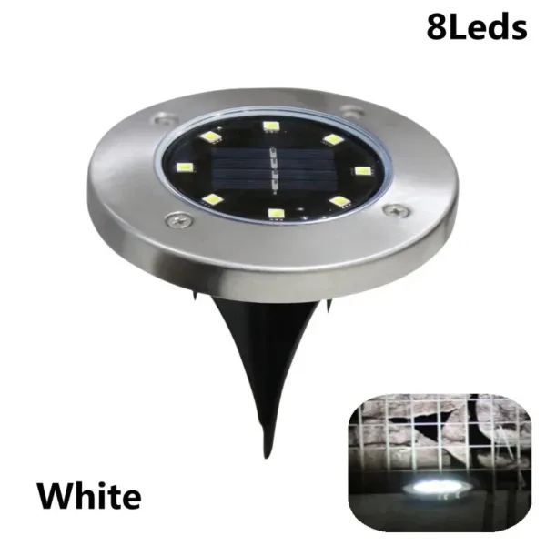 8LED Solar Powered Garden Spotlights IP65 - Image 7