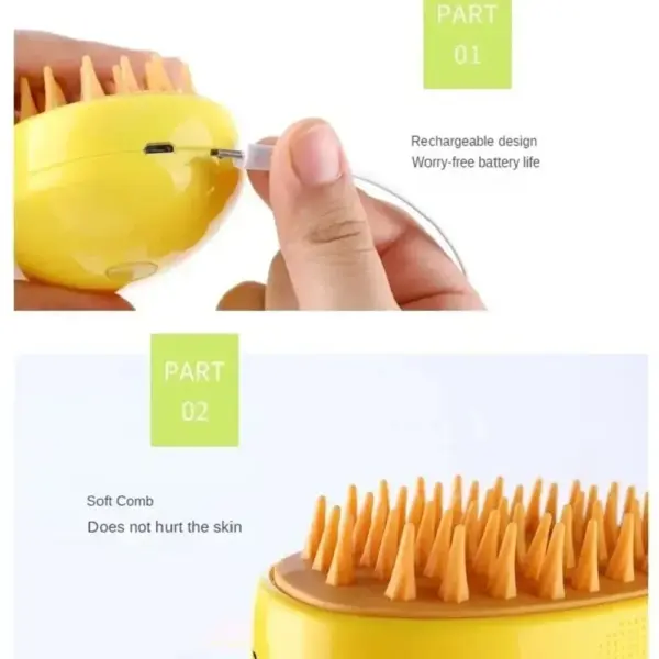 Pet Grooming Steam Brush for Cats and Dogs - Image 6