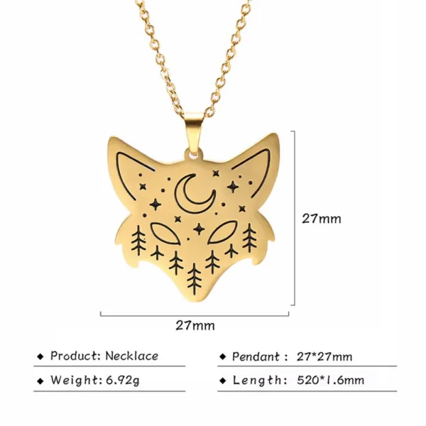 Stainless Steel Animal Pendant Necklace - Image 26