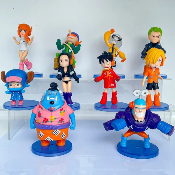 10pcs One Piece Anime Figures Luffy Zoro Dolls - Image 5