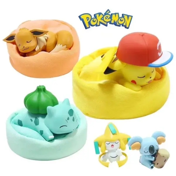 Pikachu and Bulbasaur Model Kit Set of 6