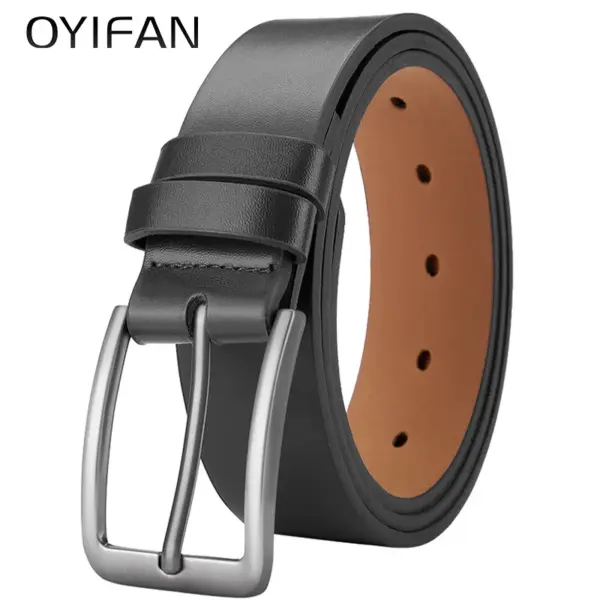 Men's Casual PU Leather Square Buckle Belt - Image 8