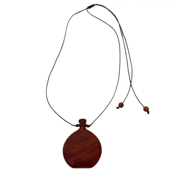 Cute Anime Wood Flagon Pendant Necklace - Image 5