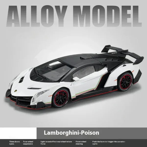 1:24 Lamborghini Poison Veneno Diecast Model - Image 8