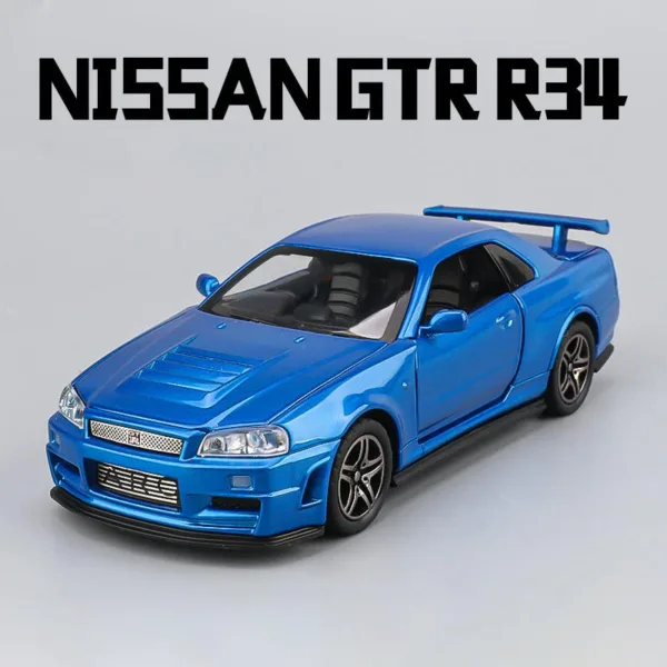 1:32 Alloy Nissan GTR R34 GT-R Model Car - Image 16