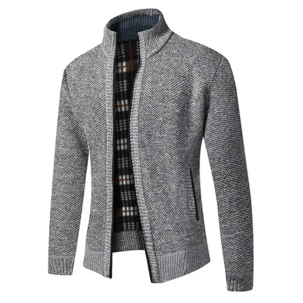 Men's Cozy Thick Fleece Cardigan Jacket - Image 3