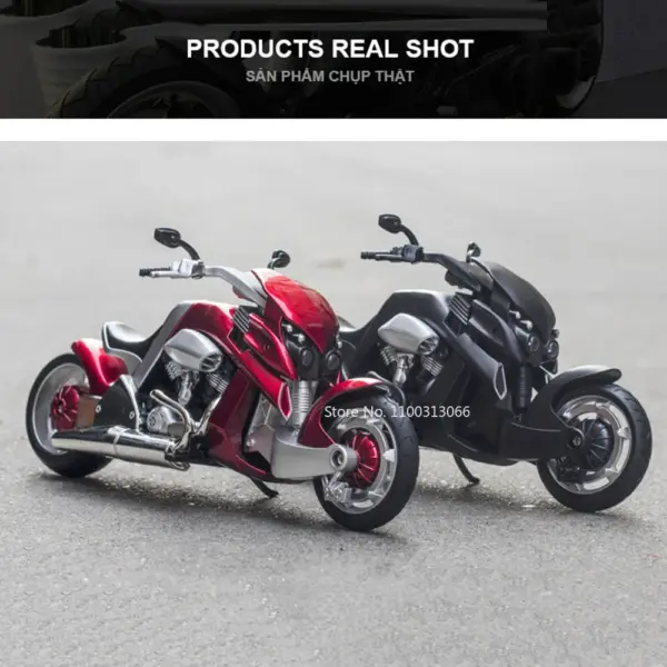 1/12 Scale V-REX Alloy Motorcycle Model Toy - Image 6