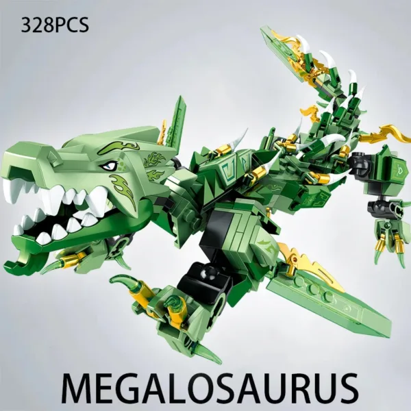 Double Headed Frost Dragon Building Blocks Toy - Image 7