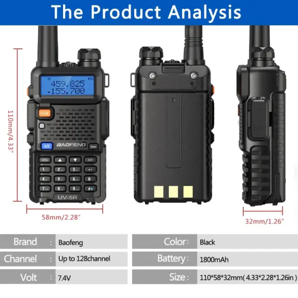 Baofeng UV-5R Dual Band Walkie Talkie Set - Image 5