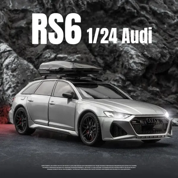 1/24 Audi RS6 Diecast Model Car with Sound - Image 2