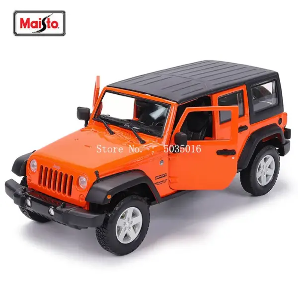 Maisto 1:24 Jeep Wrangler Diecast Model Car - Image 2