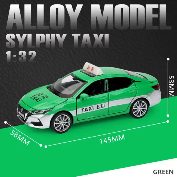 1:32 SYLPHY Taxi Diecast Car Model - Image 8