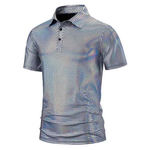 Men's Casual Short Sleeve Sequins T-Shirt - Image 9