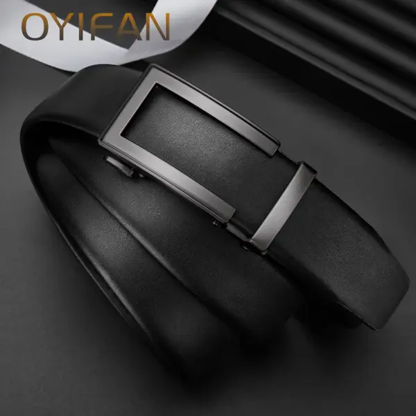 Men's Automatic Leather Belt 110-130cm - Image 2