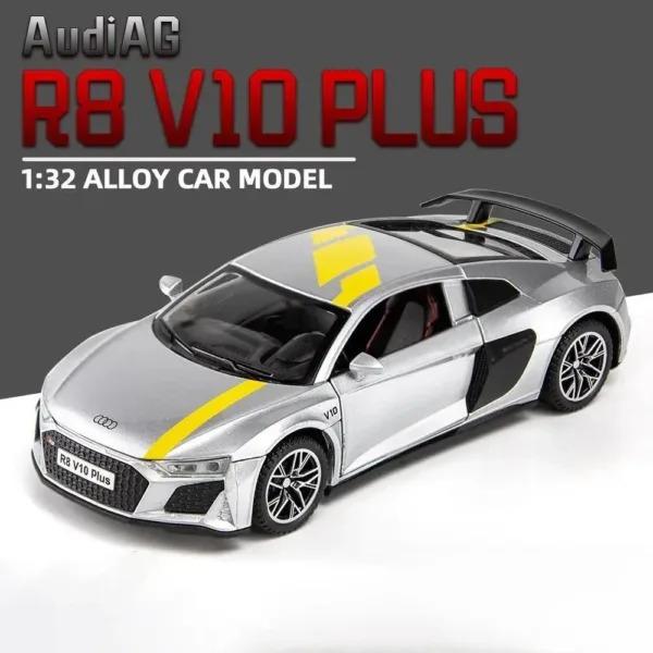 1:32 Audi R8 V10 Plus Diecast Model Car - Image 7