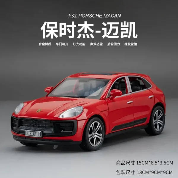 1:32 Porsche Macan T Diecast Model Car - Image 7