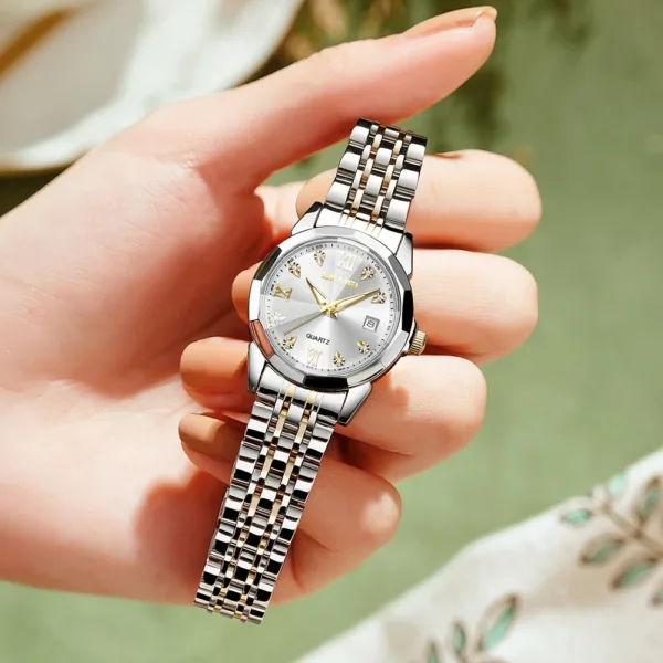 Elegant SKMEI Women's Stainless Steel Quartz Watch