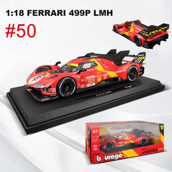 Bburago 1:18 Ferrari 499P Diecast Model Car - Image 7