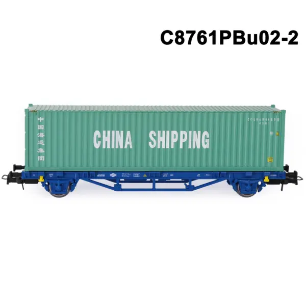 HO Scale Flat Car with 20ft and 40ft Containers - Image 14