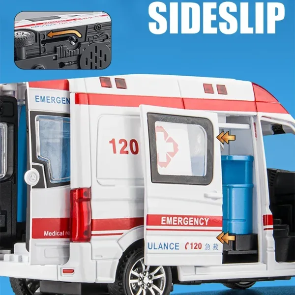 1/32 Scale Metal Diecast Ambulance Car Model - Image 2