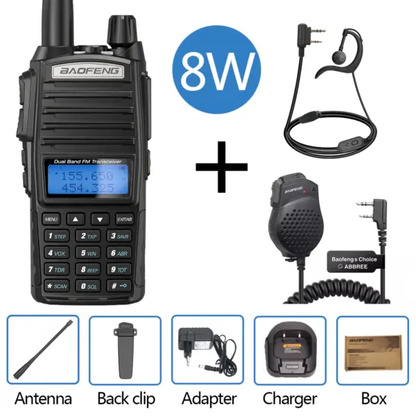 Baofeng UV-82 Dual PTT Walkie Talkie 8W - Image 12