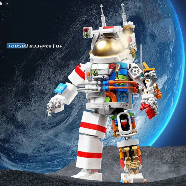 Astronaut Building Blocks Space Rocket Toy - Image 3