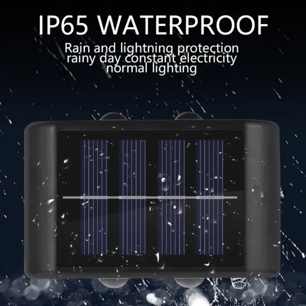 4LED Solar Waterproof Wall Light for Garden - Image 2