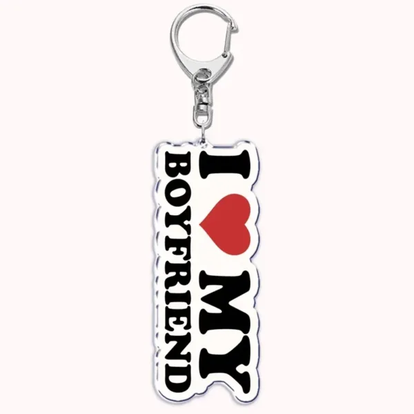 Silver Keychain with Heartfelt Letter Design - Image 2