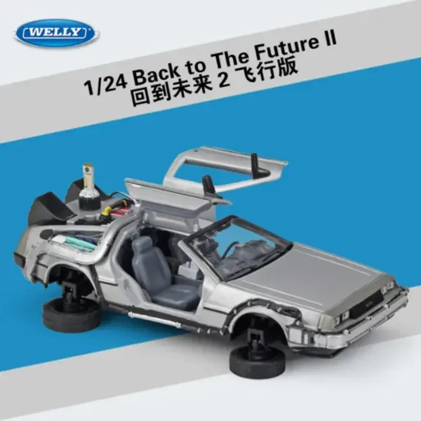 Welly 1:24 DeLorean Time Machine Model Car - Image 10