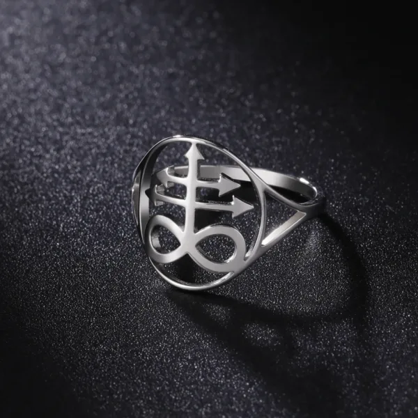 Lucifer Sigil Stainless Steel Ring for All - Image 4