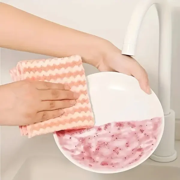 5pcs Superfine Fiber Kitchen Cleaning Cloths - Image 5