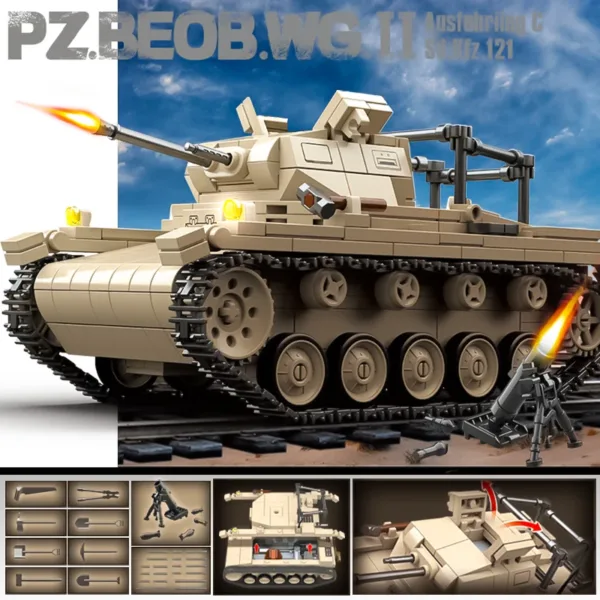 WW2 Tank Building Blocks Model Set for Kids - Image 7