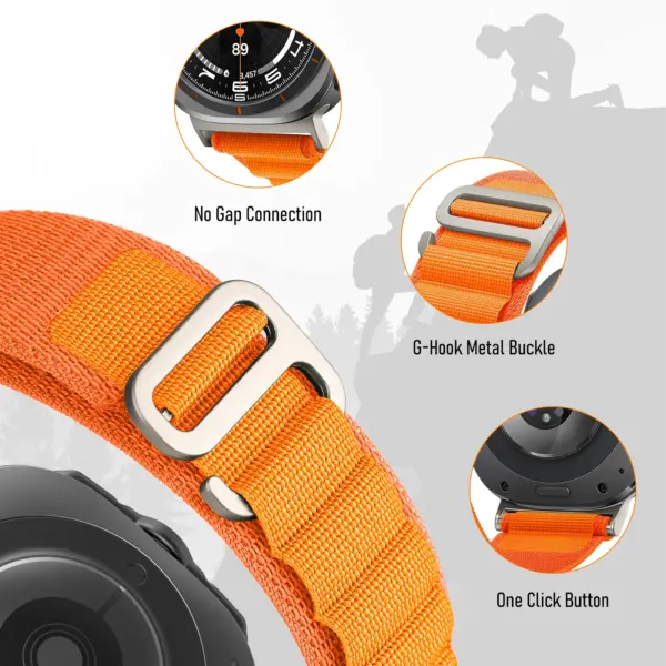 Nylon Alpine Loop Strap for Galaxy Watch Ultra 47mm - Image 3