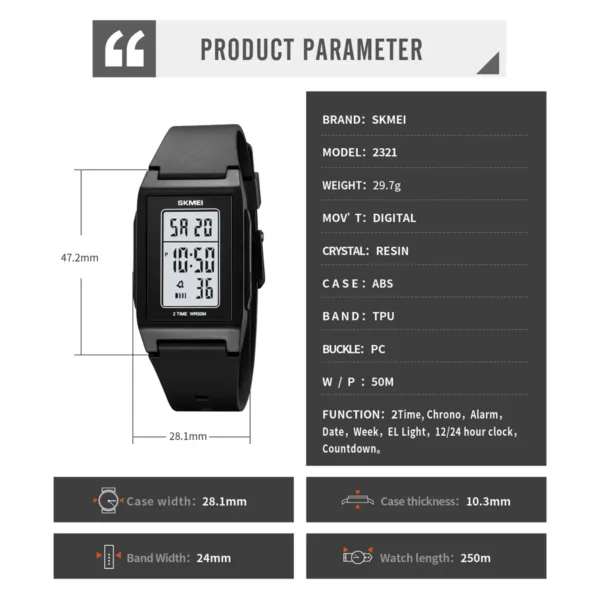 Digital Waterproof Sport Watch for Men - Image 6