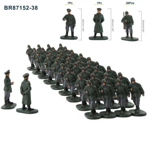 38pcs HO Scale Military Figures Set - Image 21