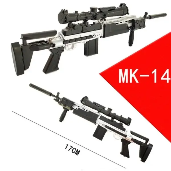 1:6 Scale MK14 Sniper Rifle Model Black - Image 5