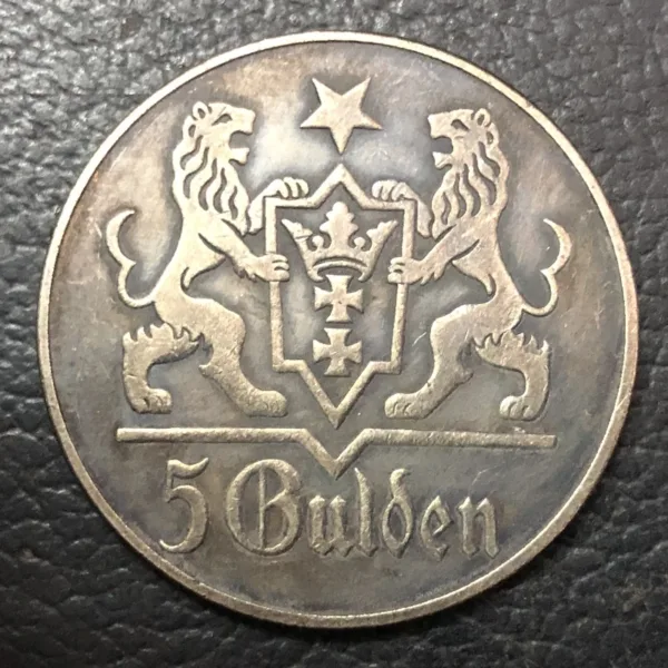 1927 Danzig 5 Gulden Commemorative Coin - Image 2