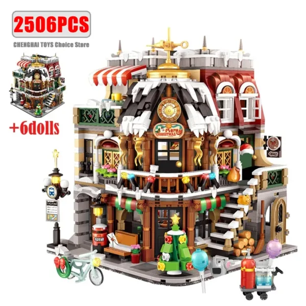 2506Pcs Mini Building Blocks Christmas Cafe Set