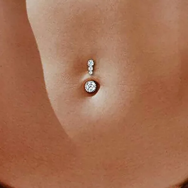 Crystal Dangle Belly Button Ring Jewelry