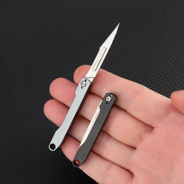 Aluminum Alloy Mini Folding Knife with 10 Blades - Image 4