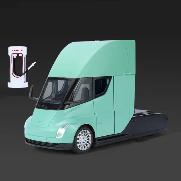 1:24 Tesla Semi Alloy Model Truck with Lights - Image 11