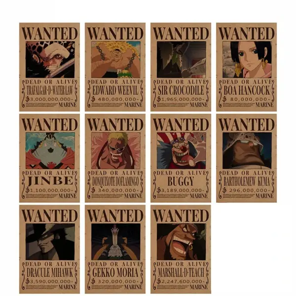 One Piece Wanted Bounty Thick Paper Poster - Image 4