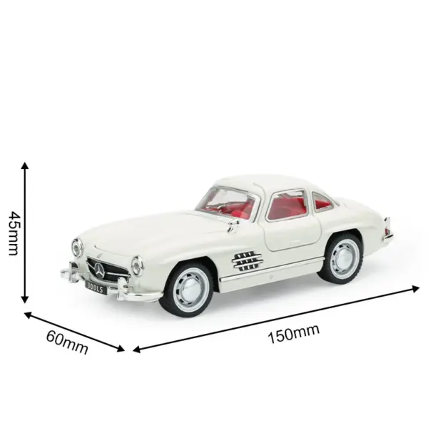 1:32 Metal Alloy Benz 300SL Diecast Model - Image 10