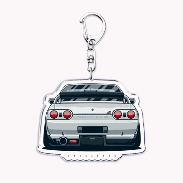 Classic Japanese Racing Cars Keychain Pendant - Image 2