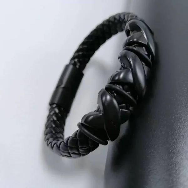 Punk Vintage Leather Cuff Bracelet for Unisex - Image 16