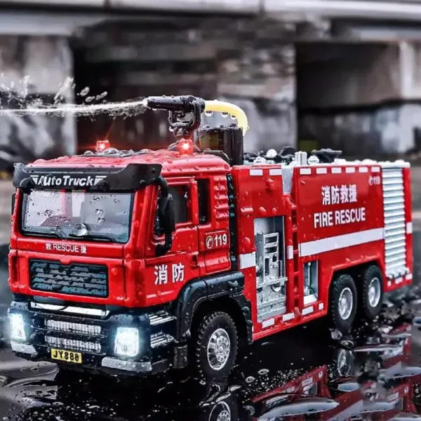 1:50 Scale Fire Engine Diecast Model Toy