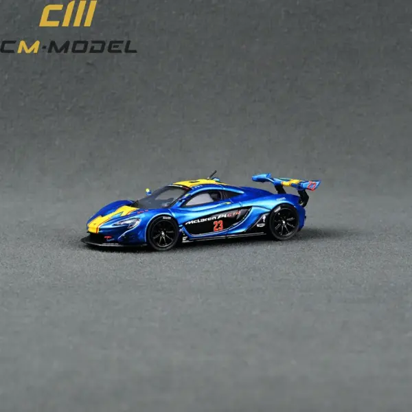 1:64 Scale P1 GTR Blue/Orange Model Car - Image 13