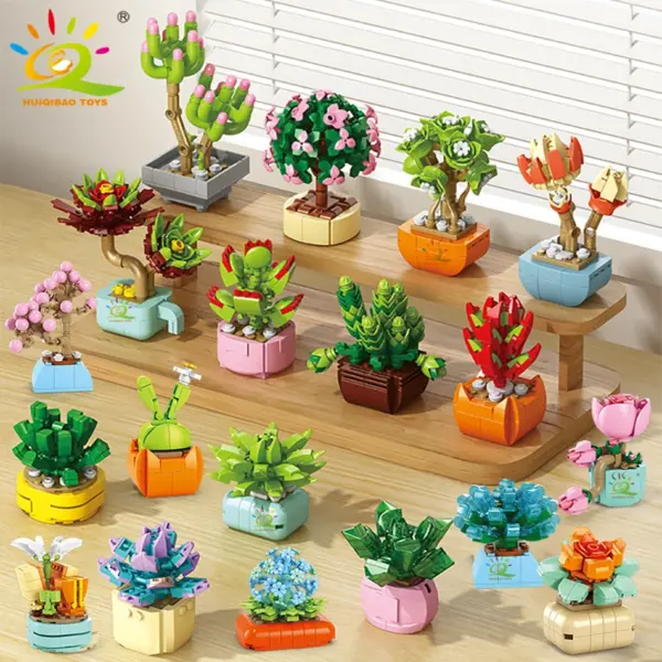 DIY Flower Succulent Building Blocks Set