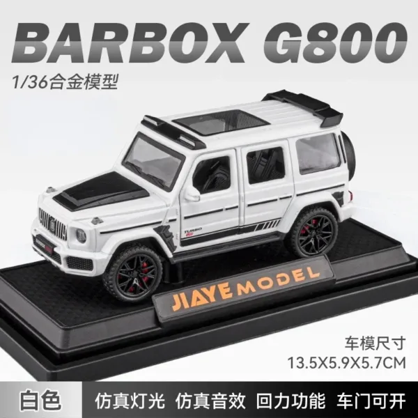 1:36 Mercedes-Benz BRABUS G800 Diecast Model Car - Image 12